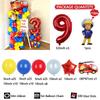112pc/set Sam Fireman Fire Truck Set Digital Aluminum Film Balloon 1-9 suitable for birthday  party anniversary graduation seaso