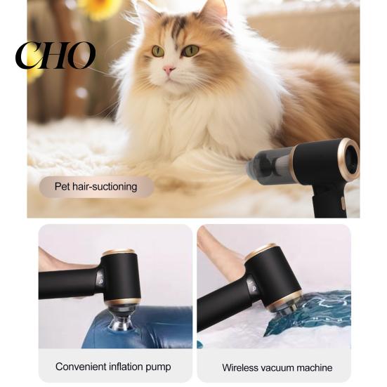 Multi-functional Blower Vacuum Handheld Cleaner with 6000Pa Suction Cordless Car Home Dustbuster Blowing Mini & 2-in-1 Multi-Function Device