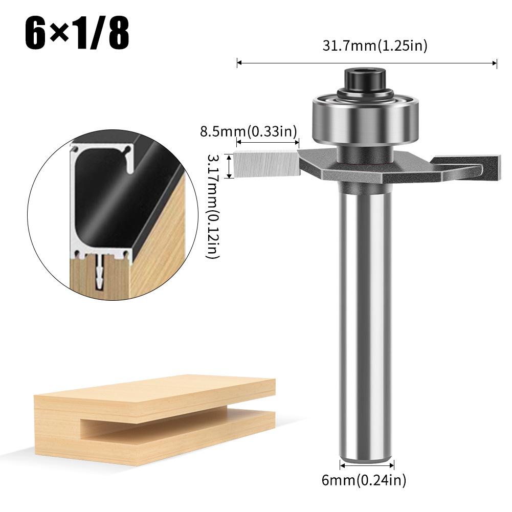 6 Handle 12 Handle Ball T-Knife Woodworking Milling Cutter Slotting Cutter Notch Cutter Begonia Angle Alloy Cutter Head Trimming Machine Tool Head