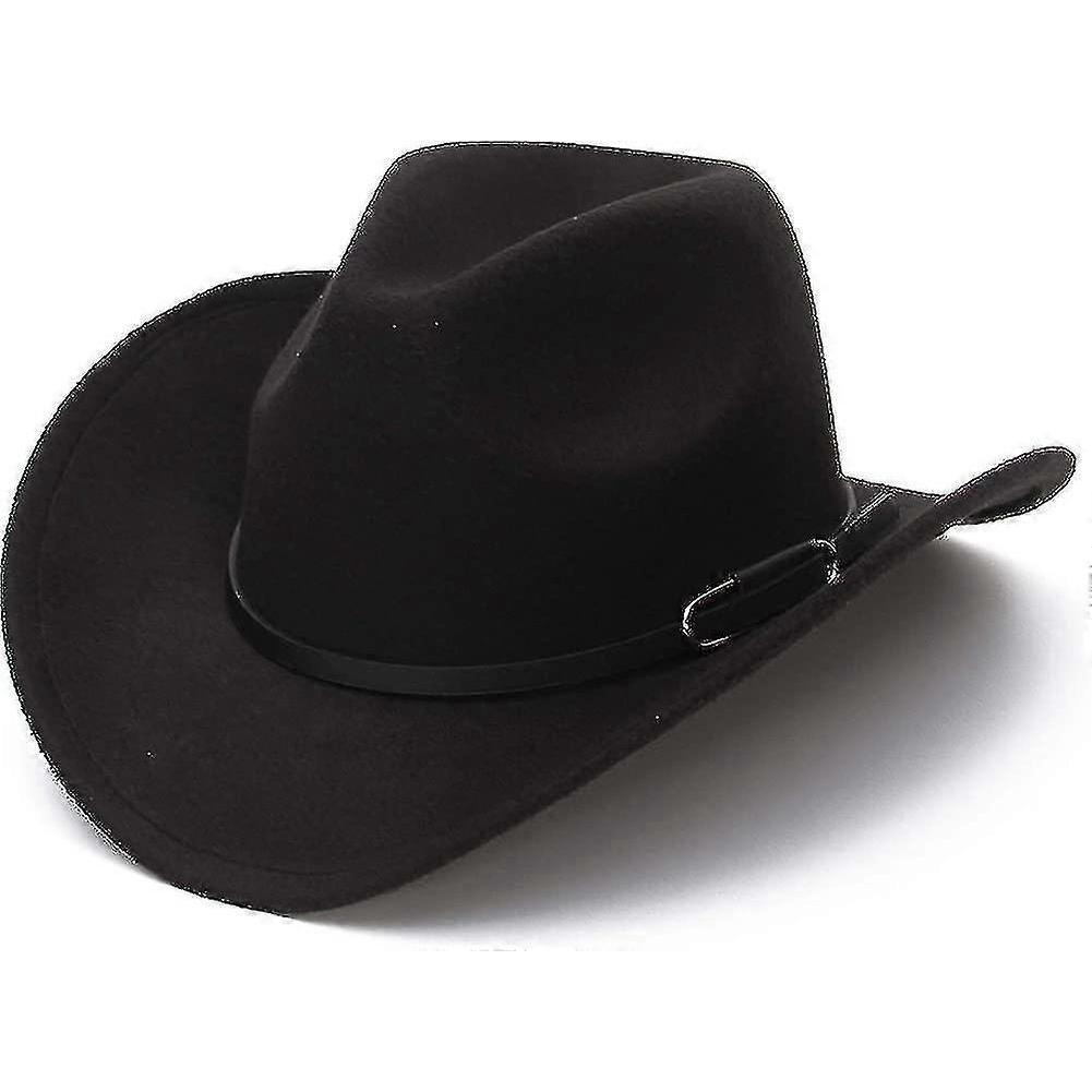 Cappello da Cowboy Unisex, Cappello Western da Uomo, Cappello da Cowboy in Feltro, Cappello da Esterno Regolabile