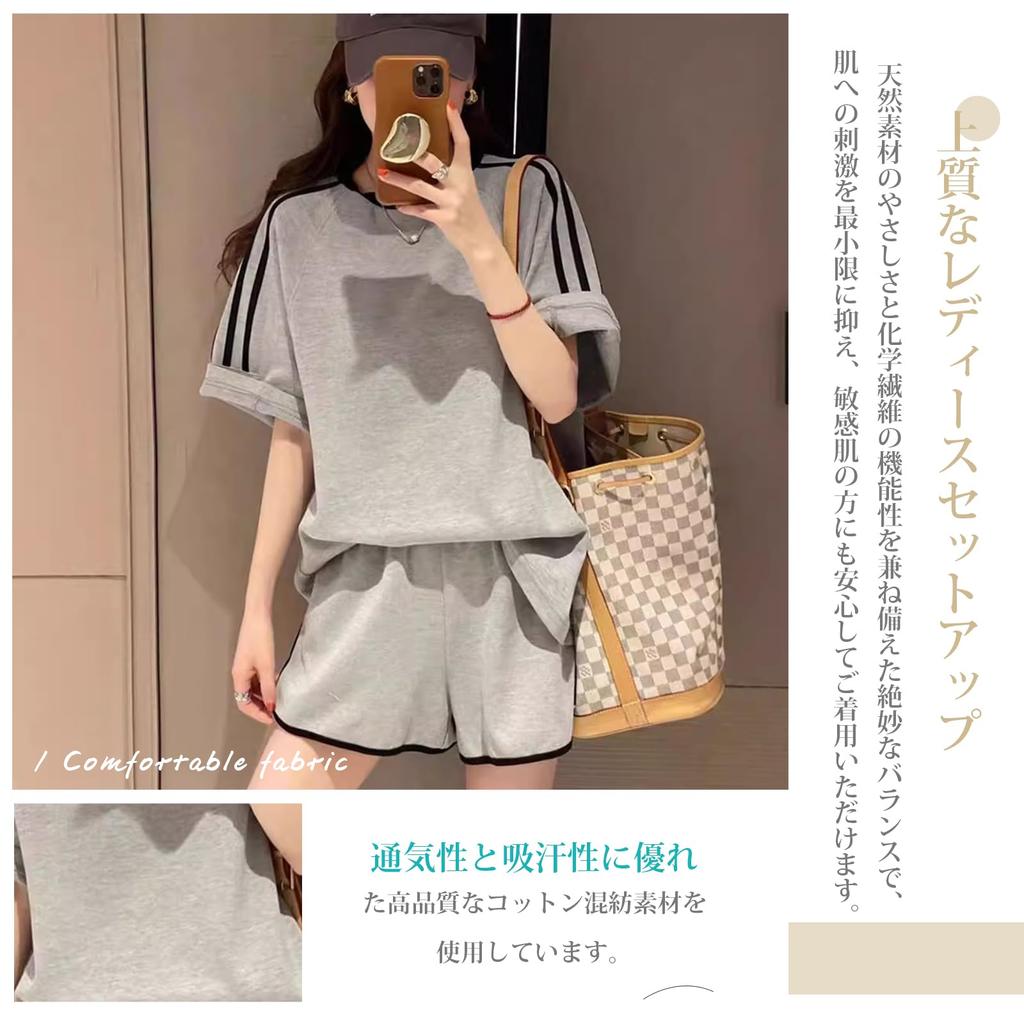 Short Sleeve and Round Summer Solid Loose Stylish Loungewear [Z8two] Women's Set, Shorts, Neck, Outfit, Color, Breathable, Skin-Friendly, Fit,