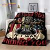 3D Retro Vintage Motorcycle Soft Plush Blanket,Flannel Blanket Throw Blanket for Living Room Bedroom Cover Beds Sofa Picnic