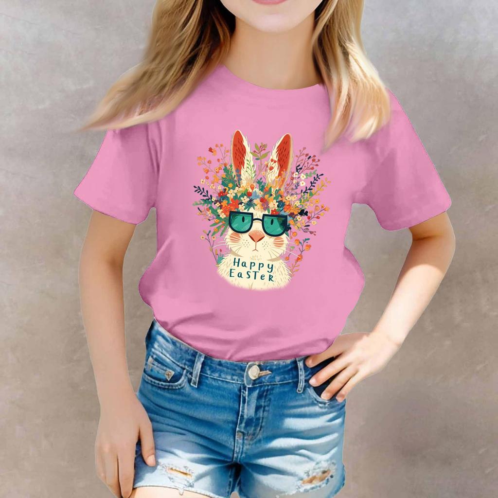 Toddler Girl Boy T-Shirts Kids Top Boys And Girls Printed Short Sleeved T-shirt