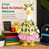 Porch Statue Costume Set for School Season Display with Polyester Fabric Outfit for Entryway Yard Garden and Front Door Accent Use