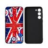Uk Flag For Samsung Galaxy S25 S24 S23 Ultra S22 S21 Plus S20 Black Soft Silicone Protective Case