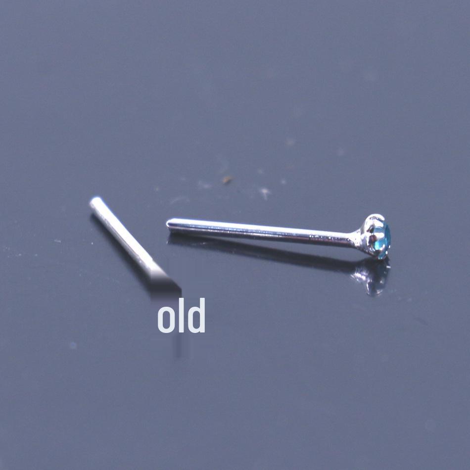 Boxed Copper-Plated Imitation Silver 2mm Rhinestone Stud Earrings in Korean Style (20 Pairs)