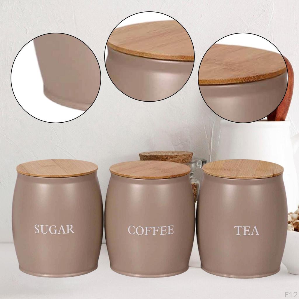 3 Stück Lebensmittelaufbewahrungsbehälter Eisenbehälter Schrankflaschen Organizer Küchenkanister für Zuhause