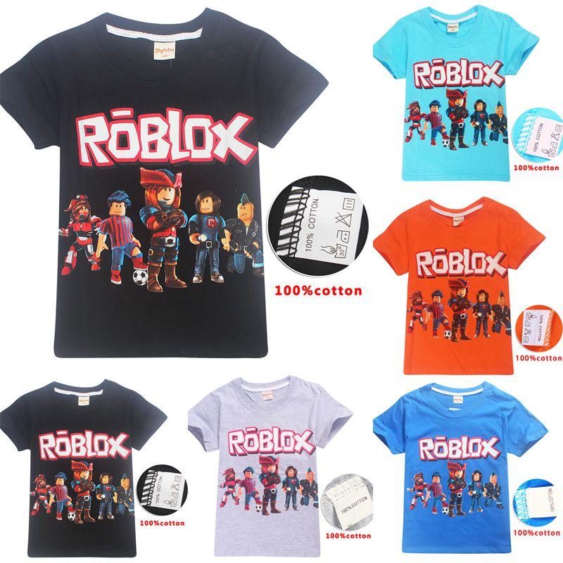 Vibrant Children's Roblox Game Print Short Sleeve Youth Boys Round Neck Casual T-shirt
