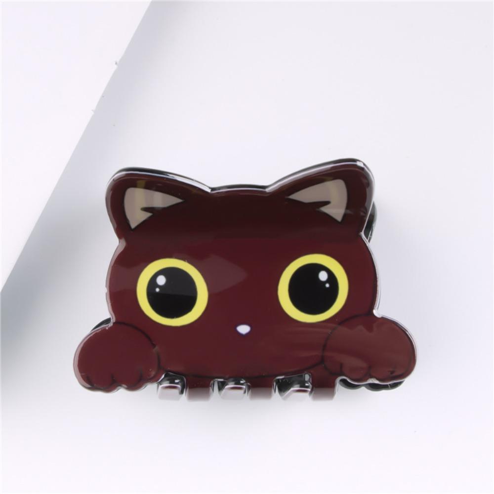 

Acetate Hair Clip Cartoon Cat Hairpin Cute Headdress Gift кавовий