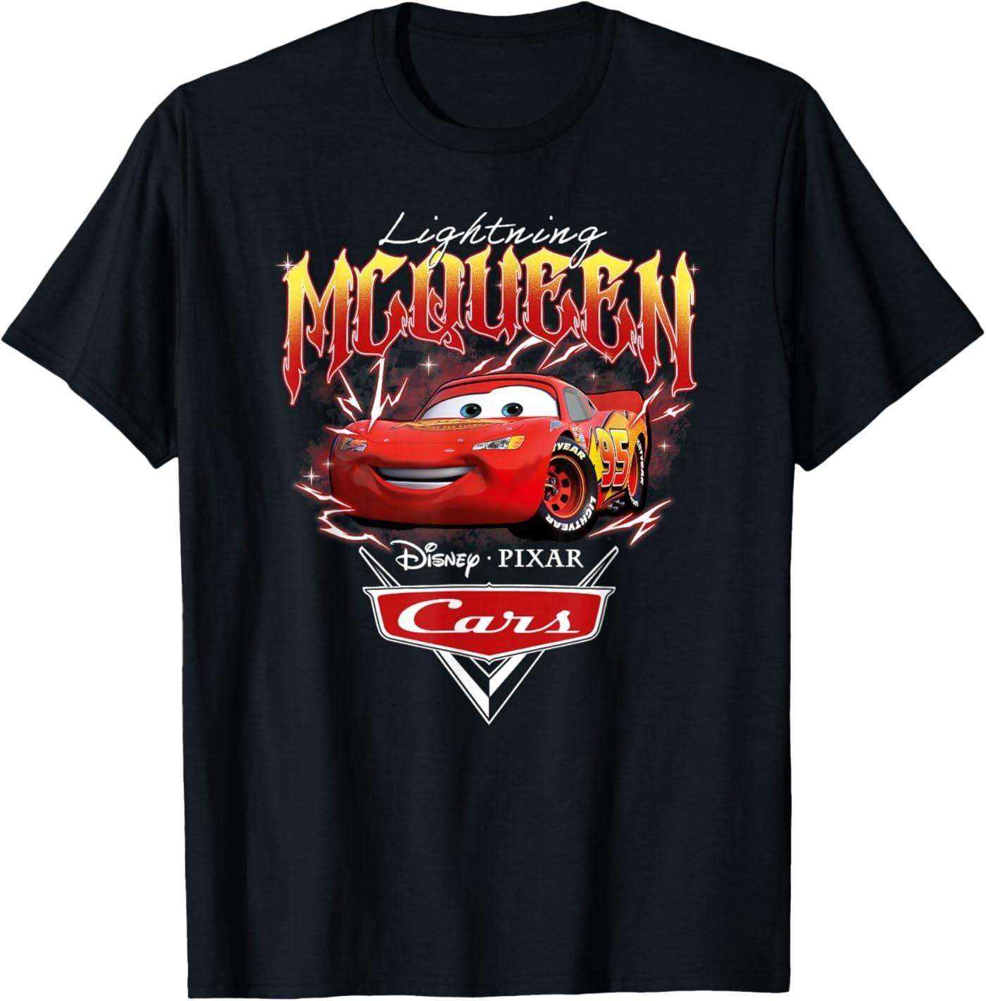 Pixar Cars Lightning McQueen Cool Pose Portrait T-Shirt S разноцветный