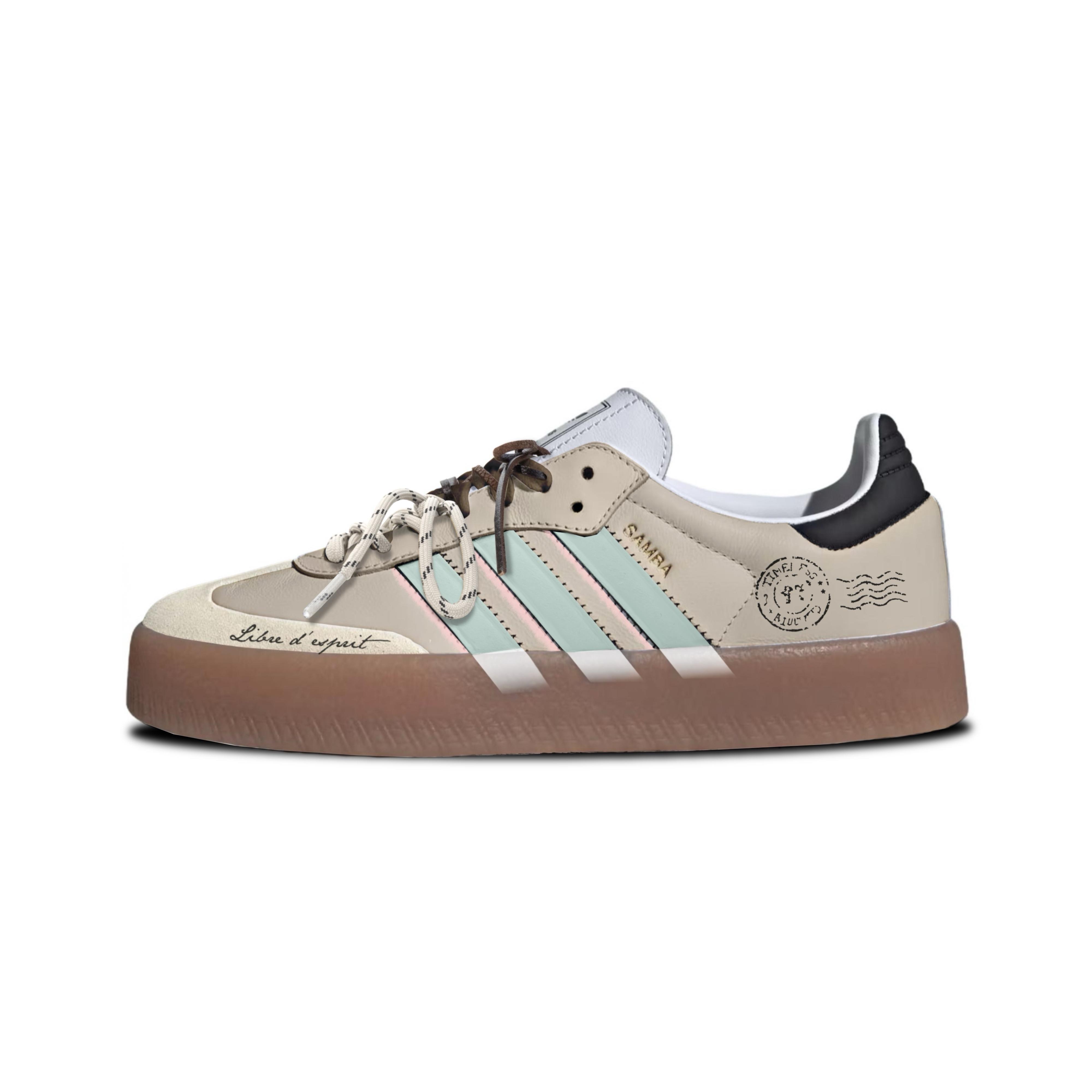 Adidas Originals SAMBAE Low top German Army Trainers Women s Brown JI1349(Team188-) 36