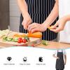 Adjustable Kitchen Organizer with Black Stripes and 2 Pockets, Polyester, Multifunctional Storage Rack