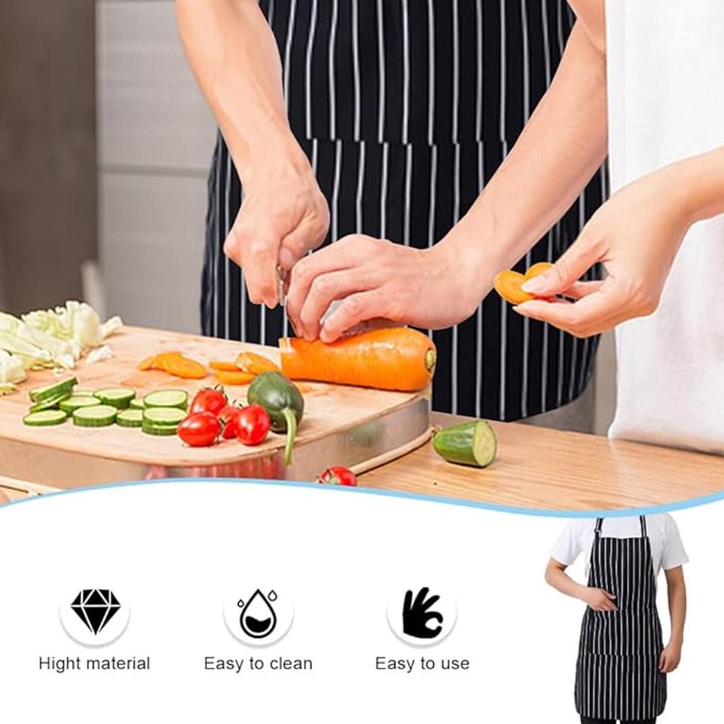 Adjustable Kitchen Organizer with Black Stripes and 2 Pockets, Polyester, Multifunctional Storage Rack