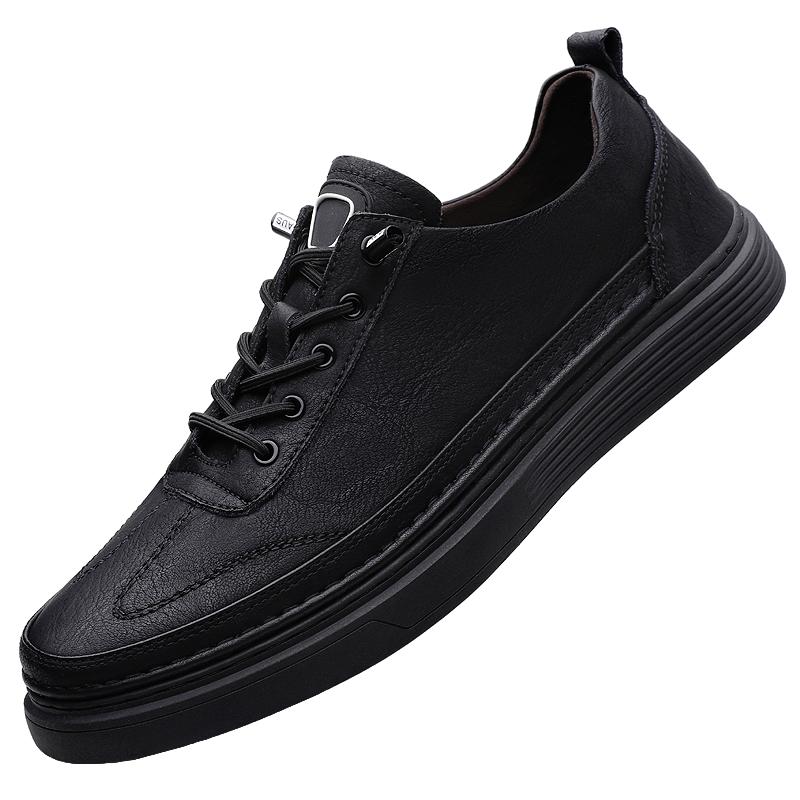 Fashion Classic Brand Men's Genuine Leather Casual Shoes Thick Soled Wear-resistant Oxford Shoes Trendy Men's Outdoor Hiking Shoes