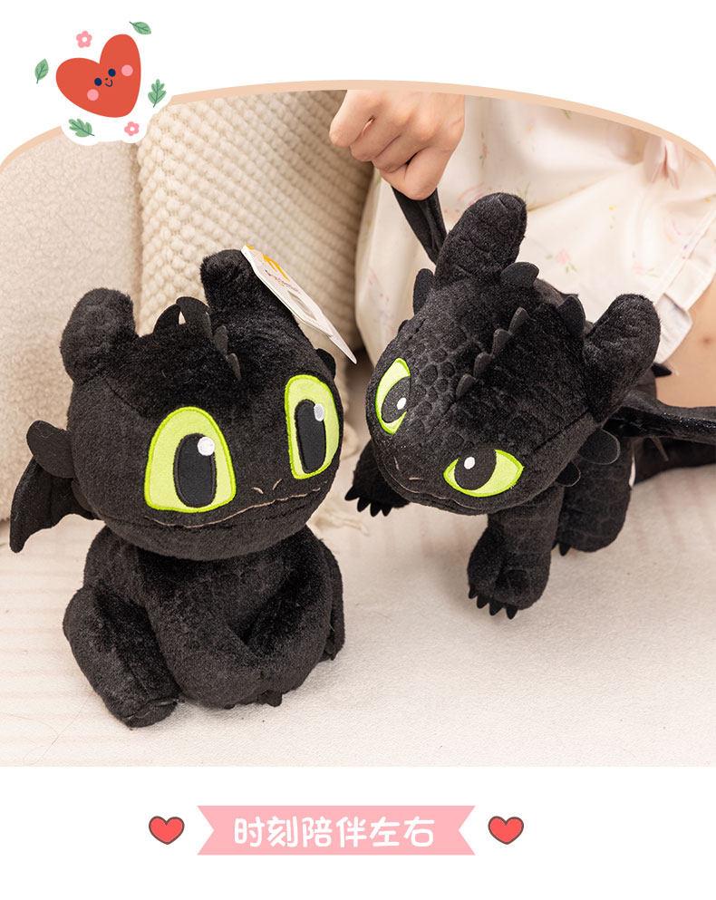 Night Fury Toothless Plush Toy Black Little Dragon Stuffed Doll Cartoon Toys How To Train Your Dragon Kids Toys Decor Toys