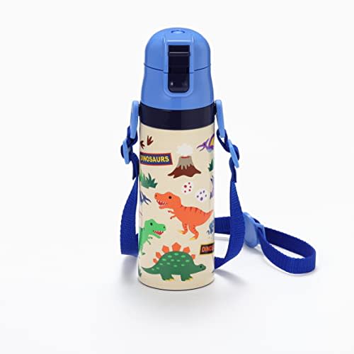 Skater Children's Stainless Steel Water Bottle Direct Drinking 470ml Dinosaur Child-friendly Lightweight Type Boys Cold Storage Dinosaur Waterbottle S