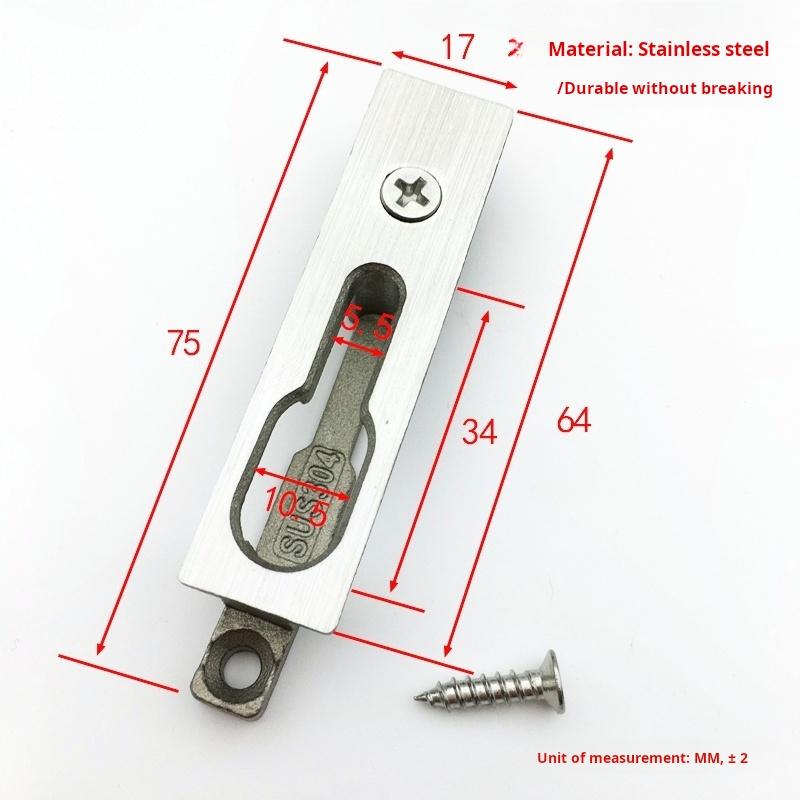 Aluminum Alloy Kitchen Balcony Sliding Buckle Lock Seat Screw Sliding Window Lock Seat Lock Nail Accessories