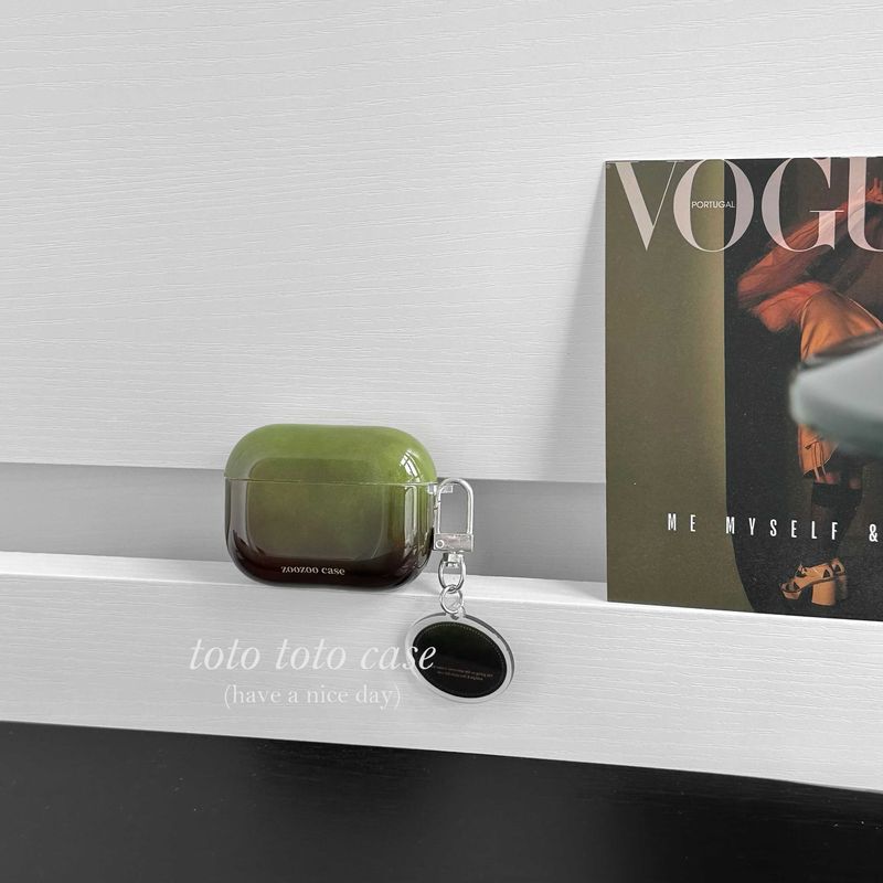 

Ins Pendant for Apple 2 Generation Bluetooth Wireless Protective Case Airpods3 Generation New Arrival Smudges Pro Drop-Resistant Protective Case Apple AirPods 4 Matcha green shell + pendant