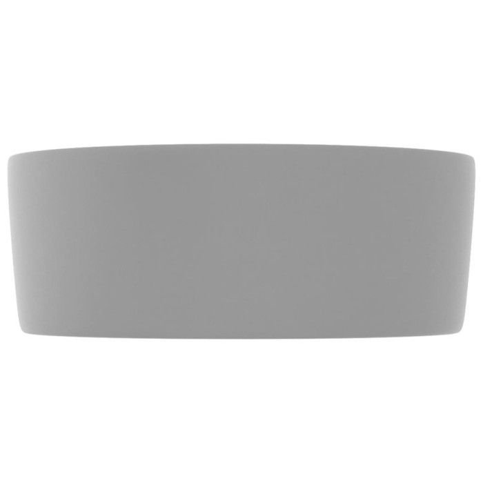 VidaXL Lavabo Rond de Luxe Vasque à Poser de Toilette Lave-mains de Salle de Bain Vestiaire Cuisine Maison Intérieur Gris 147015