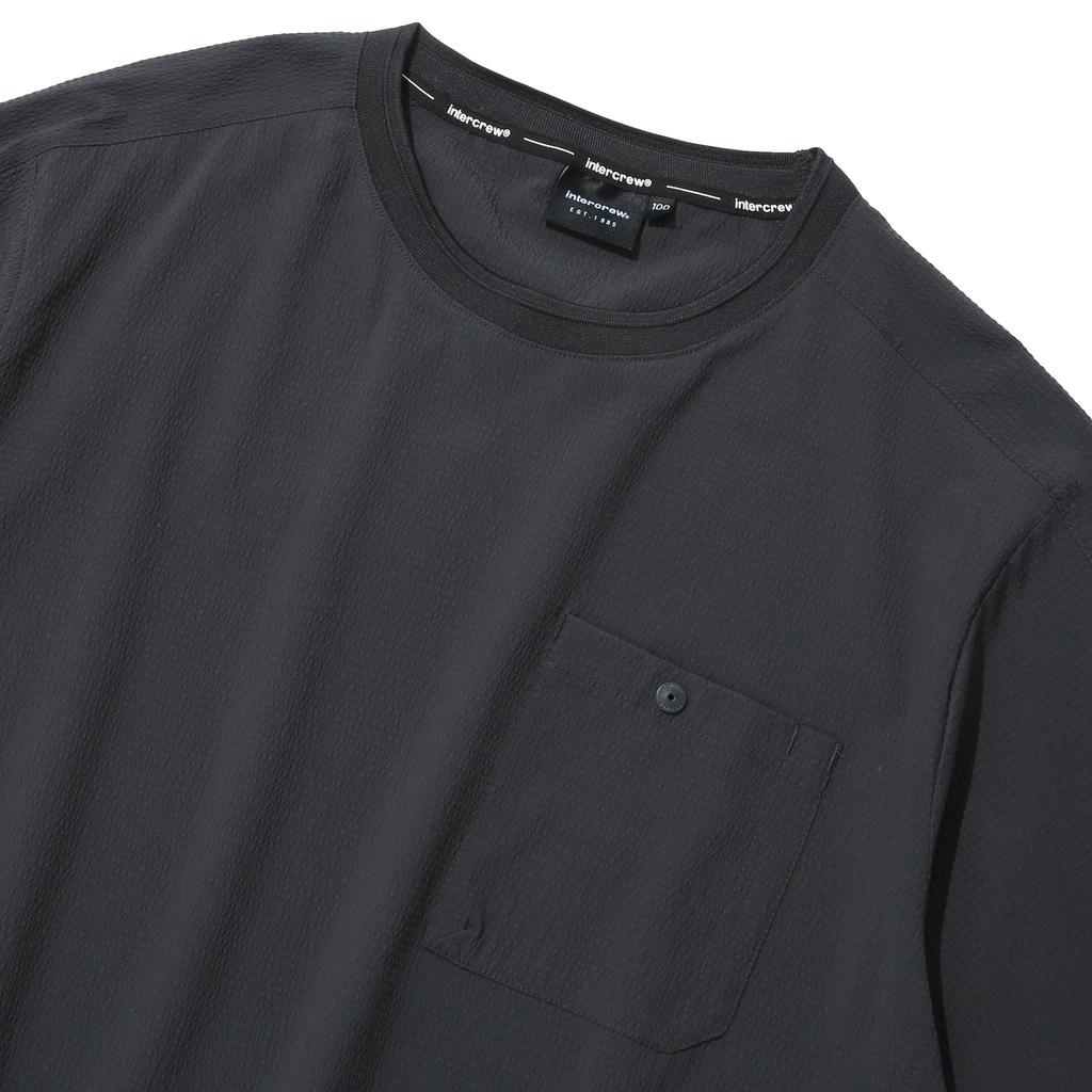 INTERCREW Seersucker Woven Short Sleeve Charcoal Itz2Xm06Acc