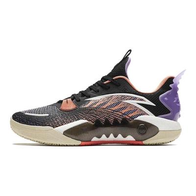 Crazy Tide 5 Chaussures de Basket-ball Basses Amortissantes Résistantes à l'Usure Homme sneaker Noir Violet 112411606-1