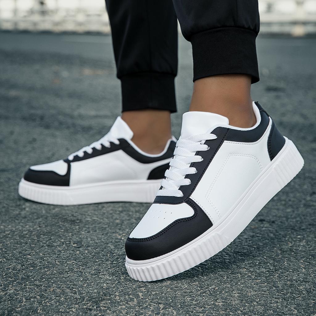 YRZL Womens Sneakers Autumn White Shoes Lightweight Thick Sole Non Slip Skatebaord Shoes Unisex Casual Sports Shoes for Man