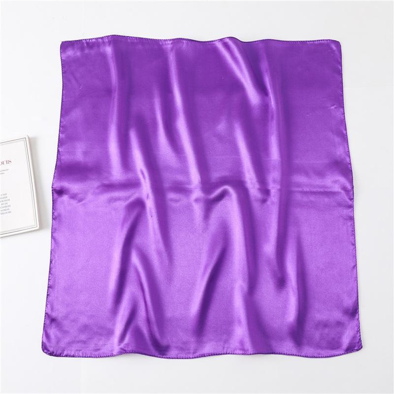 Classic Solid Color Scarf, Versatile Women'S Silk Scarf, Small Square Scarf, Professional Scarf, Tie Hairband, 60Cm Small Square Scarf