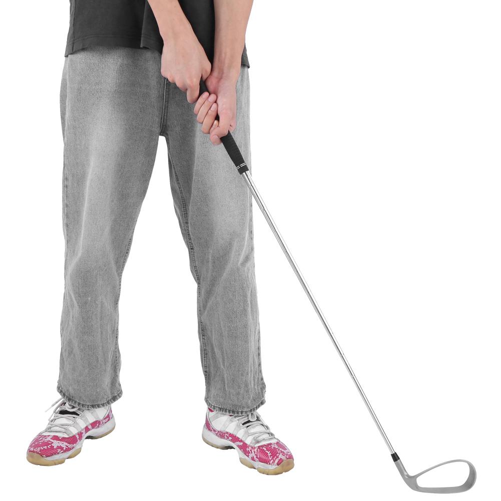 Portable Lightweight Stainless Steel Golf Swing Assist Trainer Good Shooting Practice Stick Rod Training Tool