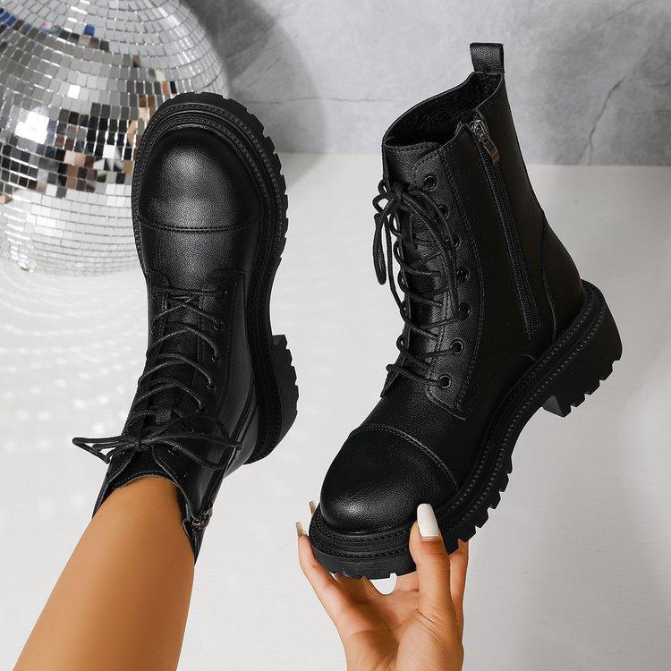 

Women s soft elastic thick sole heightening anti-slip cushioning home and outdoor arch support lightweight comfortable one-step Martin boots 35 чорний