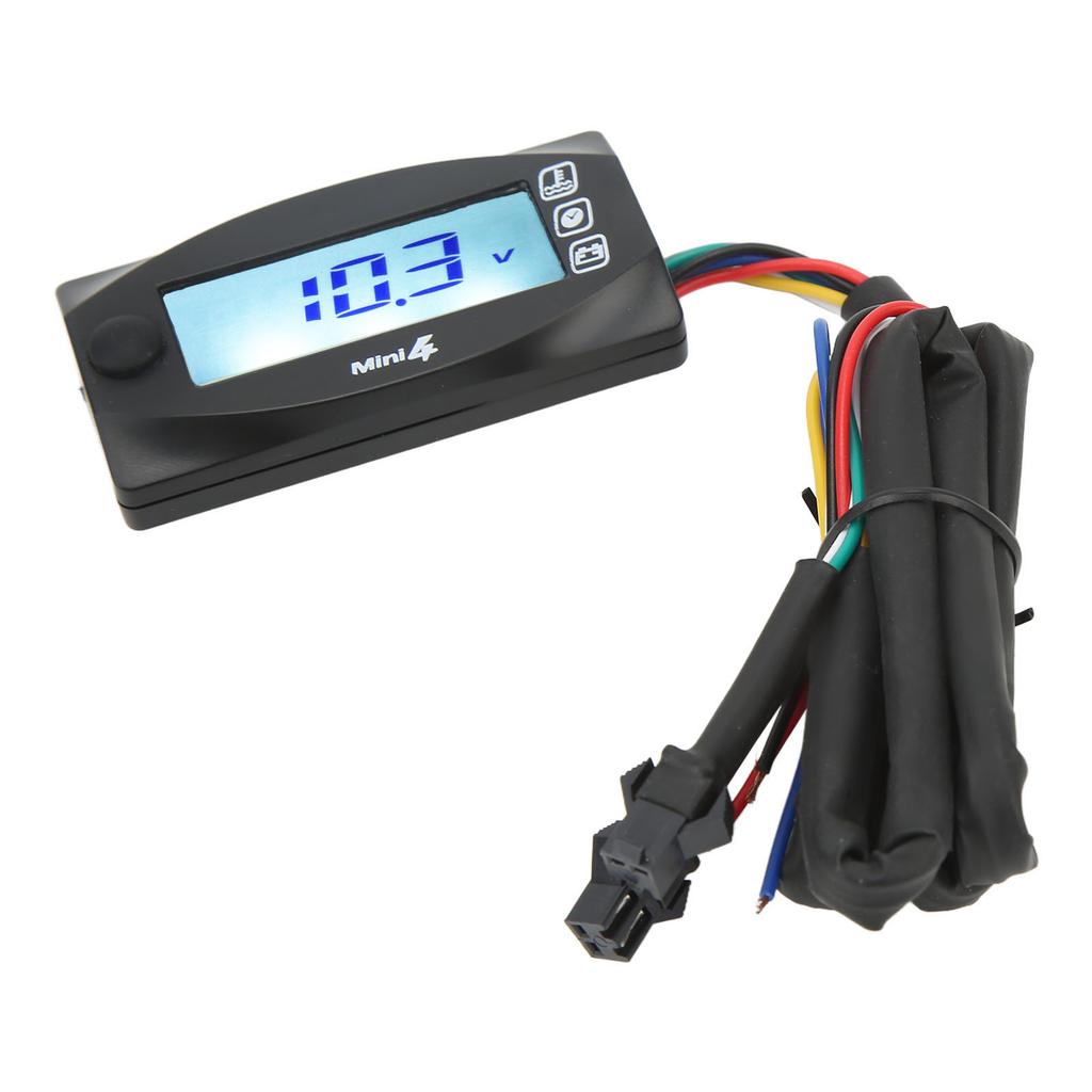 Miernik 4 w 1 Temperatura Wody Oleju Czas Napięcie Wyświetlacz Cyfrowy LCD DC12V Uniwersalny do Motocykla M12x1.5
