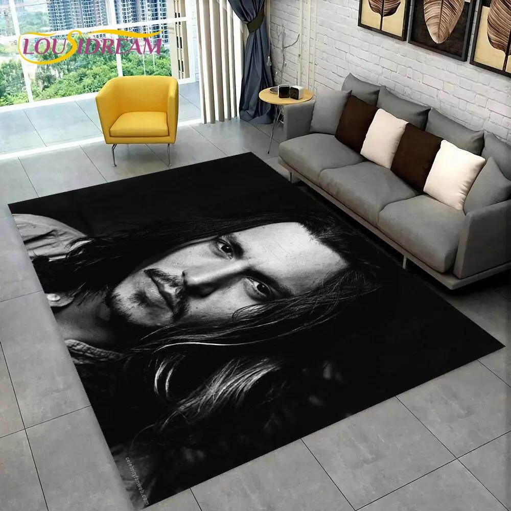3D Printing Johnny Depp Series Area Rug,Carpet Rug for Home Living Room Bedroom Sofa Doormat Kitchen Decor,Non-slip Floor Mat HD