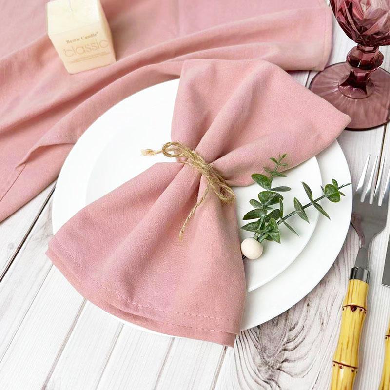 6pcs Cotton Cloth Napkins Summer Dinner Table Napkins Cloth Washable 16"×16"For Wedding Baby Bridal Shower Birthday Garden Party
