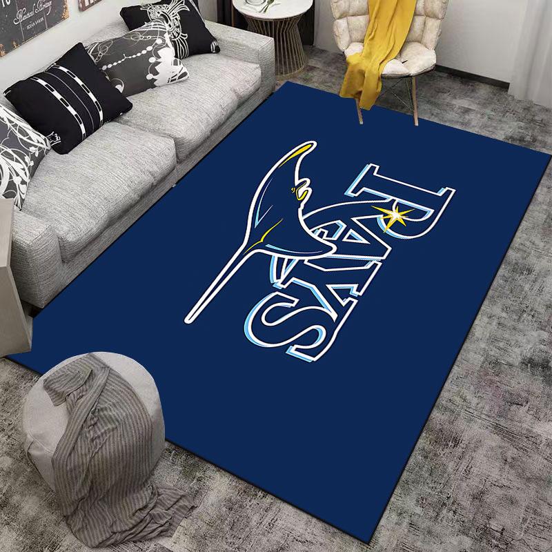 Blue Rays Logo Carpet Design suitable as a non-slip mat for the living room or bedroom sofa
