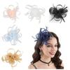 Elegant 3D Flower Fascinators Hat Large Flower Formal Rose Fascinators Tea Party Hats Women's Headwear