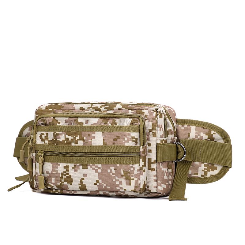 Outdoor Tactical Waist Bag Water-repellent Wear-resistant Men's Chest Bag Multi-layer Storage Commuter Shoulder Crossbody Bag