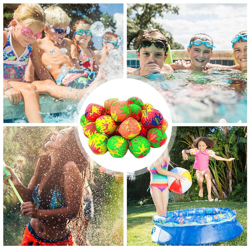 5Pcs Water Absorbent Ball 5cm Funny Sports Water Balls Interactive Beach Soaking Game Balls for Water Party Activities