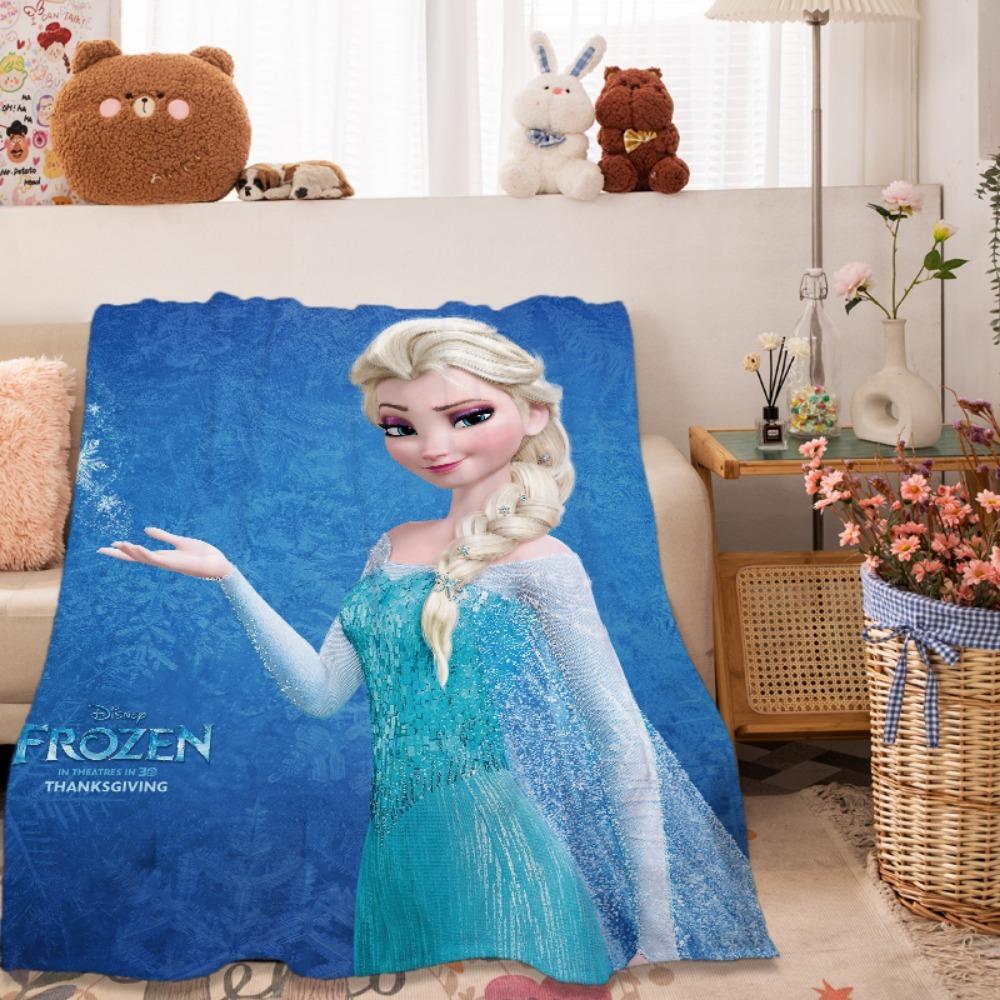 Ice and Snow Princess  Flannel Blanket, Lightweight  Blanket, Sleeping Blanket, Sofa Blanket, Adult Andchildren's Travel Blanket