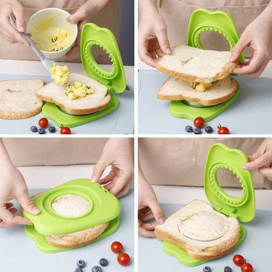 Yousheng Sandwich Cutter And Sealer Portable Sandwiches Maker Pocket Bread Mold Bento Box Tool for Kids Lunch