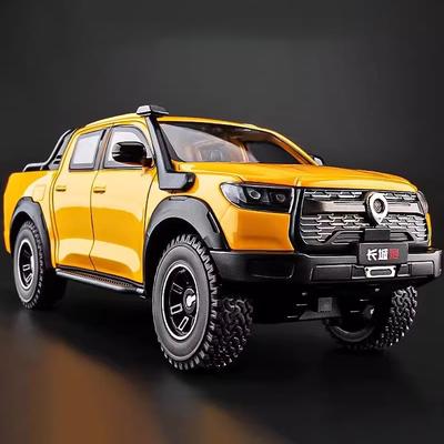 1:24 Great Wall Motor GWM Cannon POER Off Road SUV Alloy Diecast Car Model Sound & Light Children's Gift Decoration Present Boy