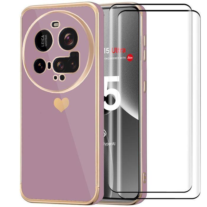 Coque Antichoc - E.F.Connection - pour Xiaomi 15 Ultra - Souple - Violet - 2 Verres Trempés