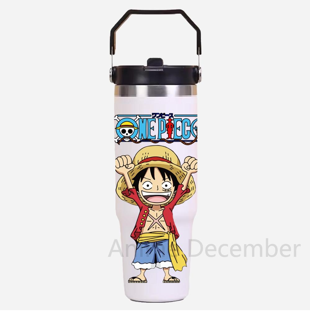 30oz Anime Americká Jednoduchá Jednobarevná Nerezová Termoska Přenosný Hrnček na Vodu do Auta Termoizolační Studený Ledový Hrnček