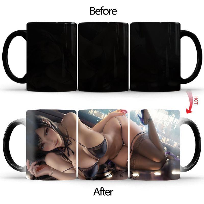 Kreativní hrnek měnící barvu BSKT-214 Hrnky Sublimační Tumblery Šálek na kávu Originální hrnky Porcelánové hrnky Doprava zdarma Keramický