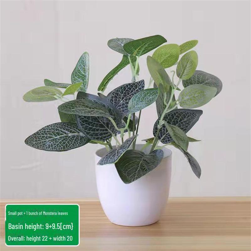 Decorative Small Artificial Potted Flowers Set for Home and Living Room Decor