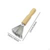 2Pcs Hair Brush Cleaner for Home and Salon Use with Metal Wire Rake,Ergonomic,Wooden Handle Pick