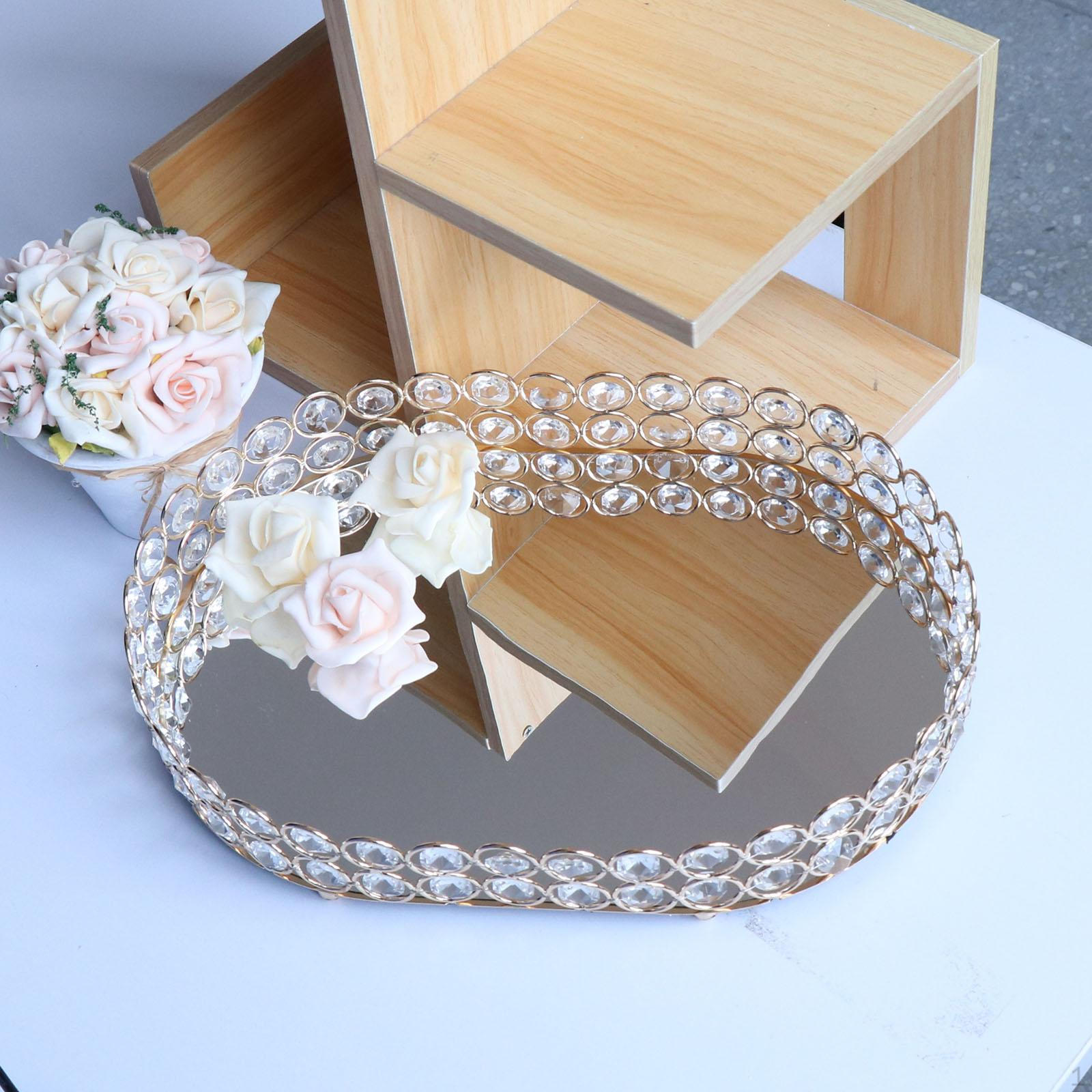 

Зеркало, овальный зеркальный поднос для парфюмерии, ювелирных изделий, косметики, макияжа и декоративных предметов для M