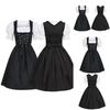 Vintage Bavarian Dirndl Costume With Elastic Waist And Bubble Sleeves For Festive Occasions