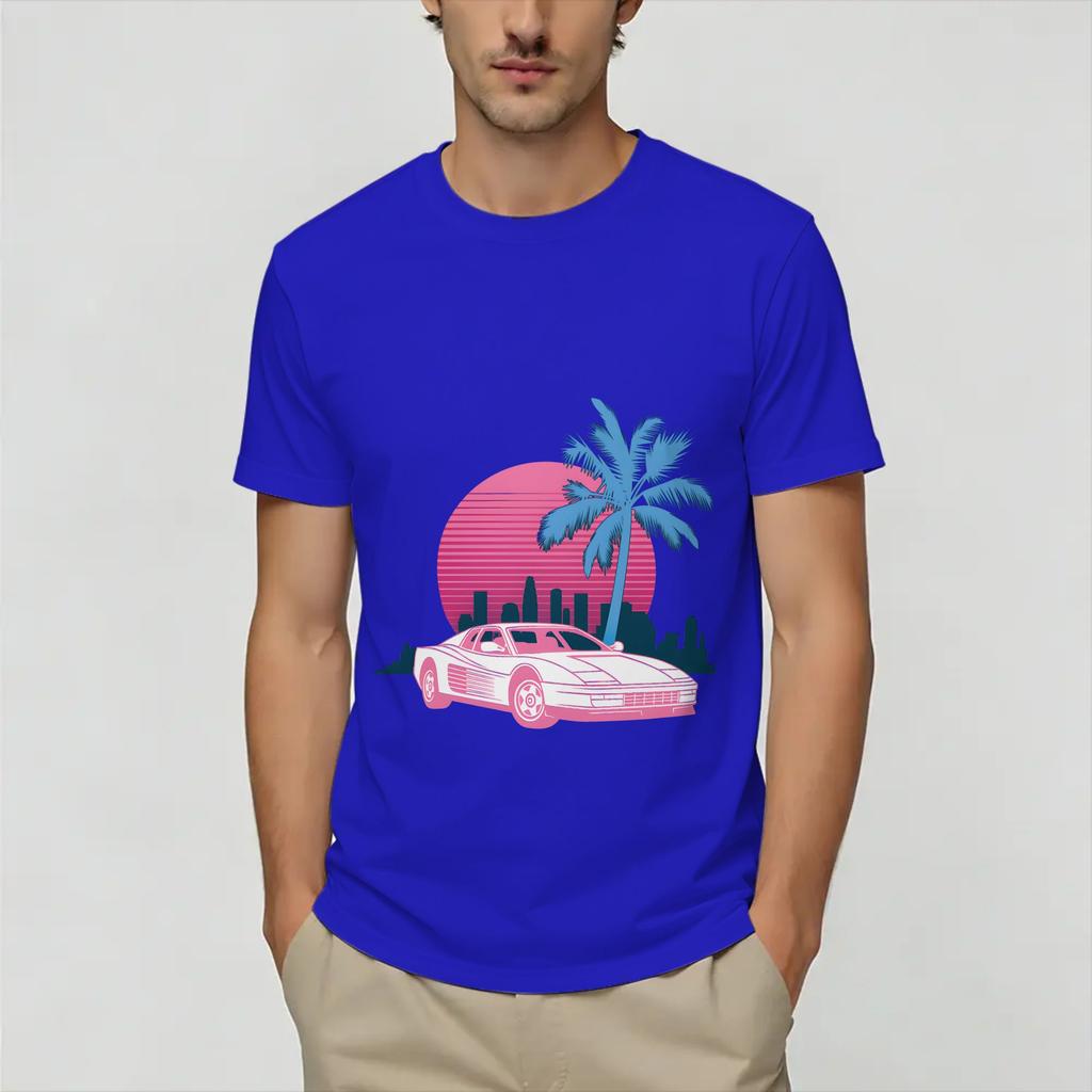 Vintage Miami Vices TShirt Unisex Novelty Cotton Tee Shirt Round Neck Short Sleeve T Shirts Plus Size Clothes