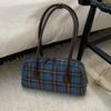 Plaid bag women's 2025 autumn new Korean version armpit bag high value retro niche shoulder portable small square bag