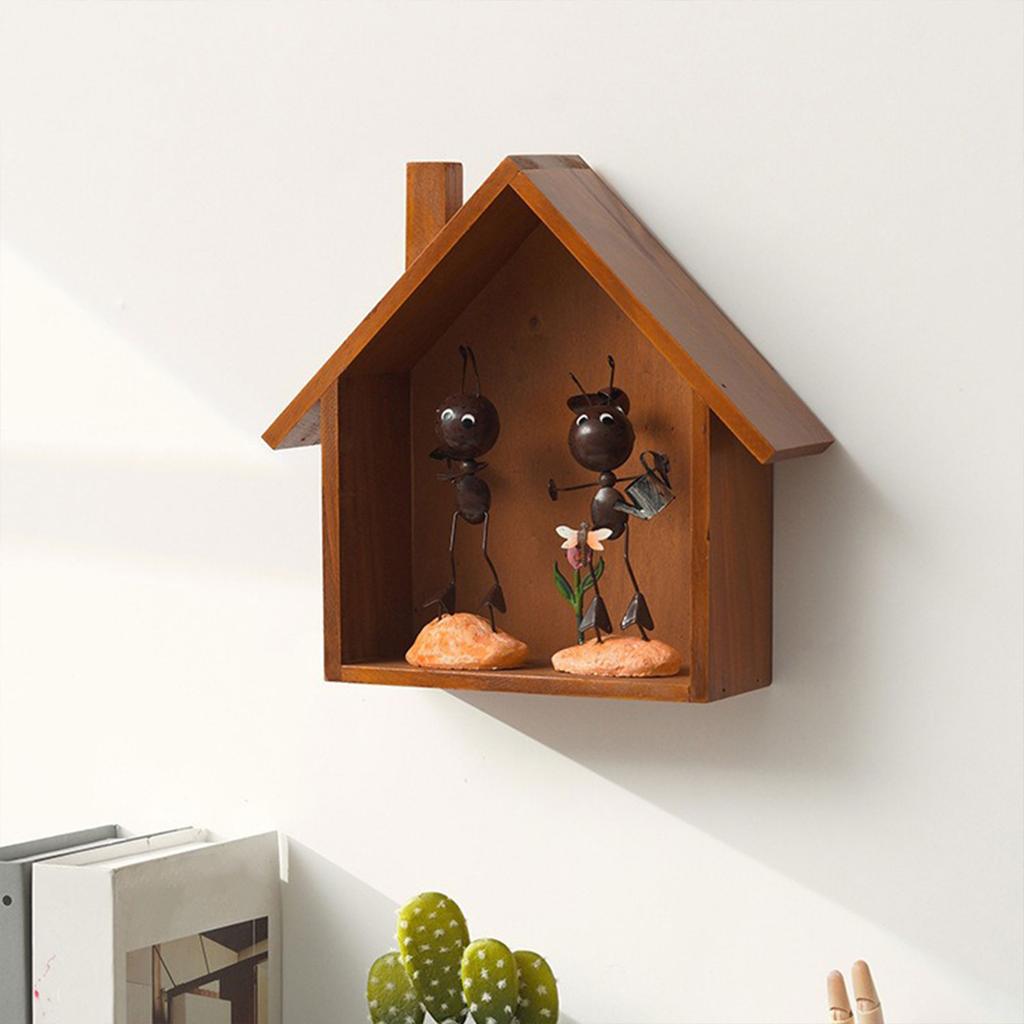 Small Houses Shelf Wood Materials Organizers Wall Mounted Designs for Home Decorative and Functional Storage Solution