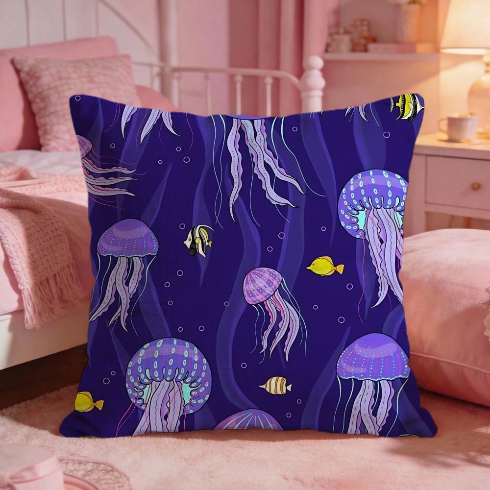 Elegant JJellyfishS Cushion Cover Premium Comfort Reversible Pillow Cove Two In One Design for Any Room  Car Interior